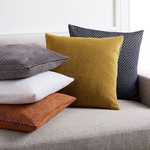 West Elm Honeycomb Velvet Pillow Cover